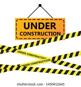 Under Construction Sign. Under construction website page