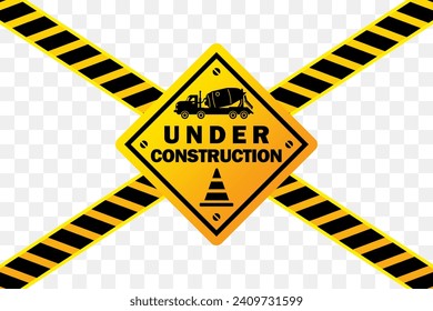 under construction sign for working area warning tape printable signs png transparent template design