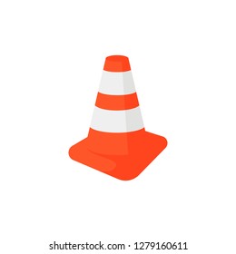 Under construction signal illustration. Warning, cone, traffic. Construction concept. Can be used for topics like site, building work, safety