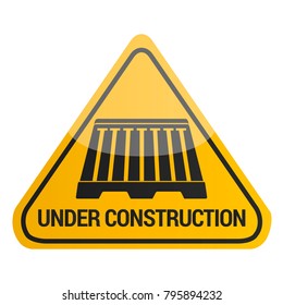 Under construction signal on a white background, Vector illustration