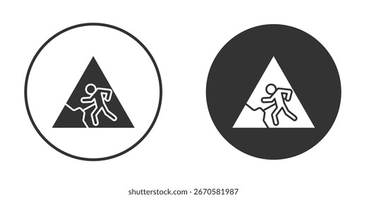 Iniciar sesión en construcción versiones de diseño plano de moda en blanco y negro.
