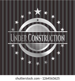 Under Construction silvery emblem
