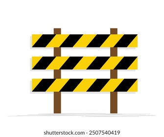 Under construction site warning sign. Road barrier highway sign, barricade block highway. Traffic cones, stop sign. Road safety and prevention of accidents during road construction. road work ahead.