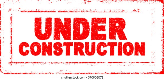 Under Construction Stamp Vector Texture .