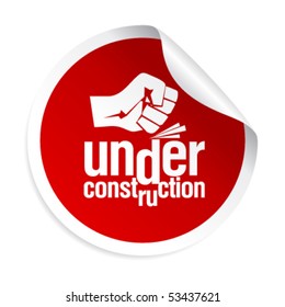 under construction sticker