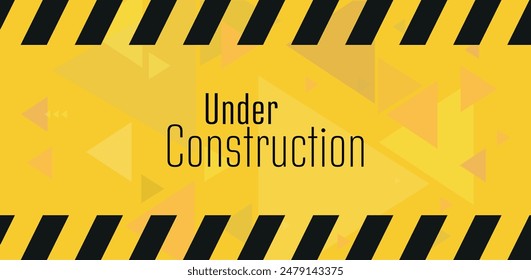 under construction text information sign