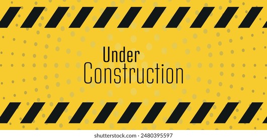under construction text information sign