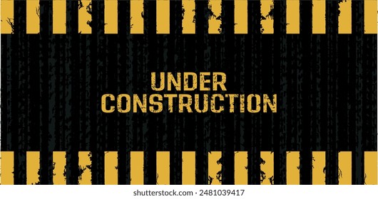 under construction text information sign