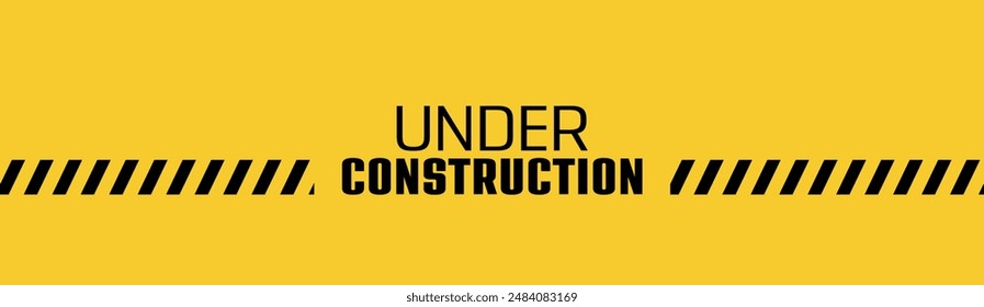 under construction text information sign