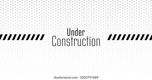 under construction text information sign