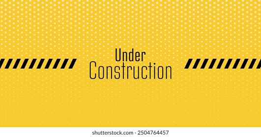 under construction text information sign