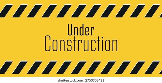 under construction text information sign
