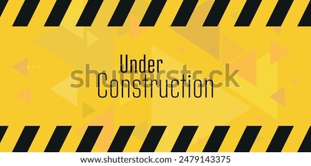 under construction text information sign