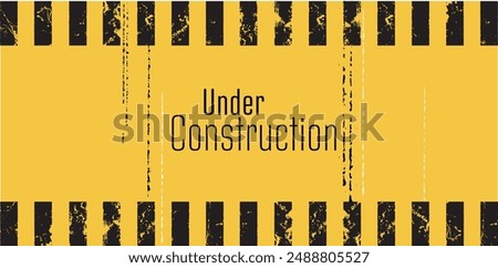under construction text information sign
