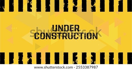 under construction text information sign