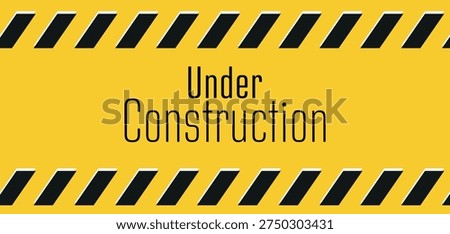 under construction text information sign