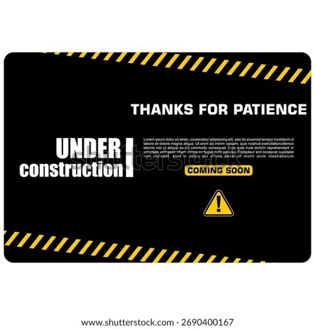 Under construction, thanks for patience, wallpaper vector