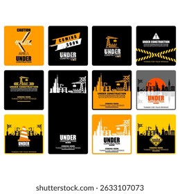 Under Construction, Thanks for your patience, poster vector