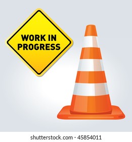 Under construction traffic cone