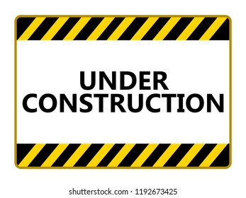 Under construction transit signal. Vector illustration design