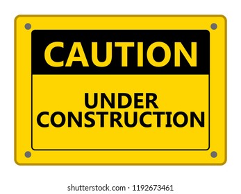 Under construction transit signal. Vector illustration design