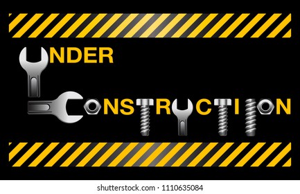 under construction, vector