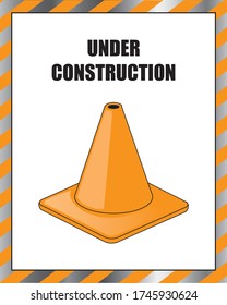 Under Construction Vector Cone Sign