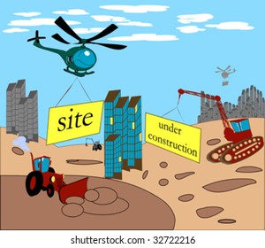  under construction, vector illustration