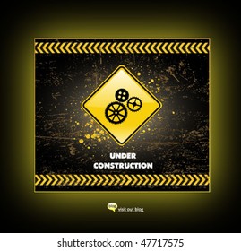 under construction web site template - vector illustration