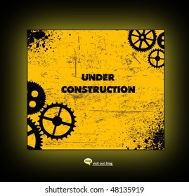 under construction web site template - vector illustration