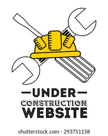 under construction website design, vector illustration eps10 graphic 