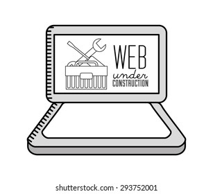 under construction website design, vector illustration eps10 graphic 