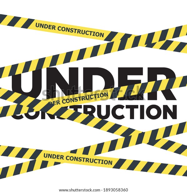 Under construction website page. Under construction\
warning banner 