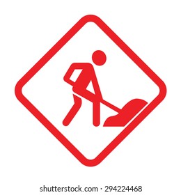 under construction website and road sign vector