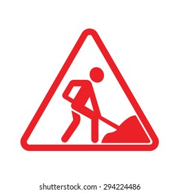 under construction website and road sign vector