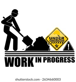 Under Construction, work in progress, board vector