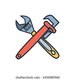 under construction wrench design vector ilustration