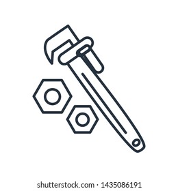 under construction wrench design vector ilustration