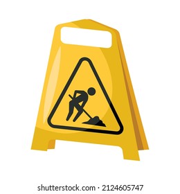 icono de señal amarillo en construcción