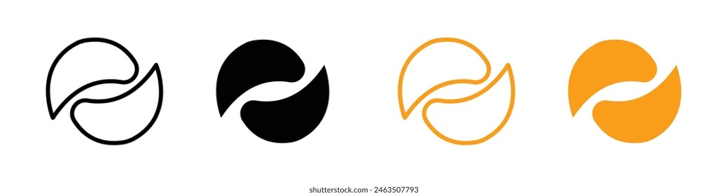 Under the eye patches icon logo set vector