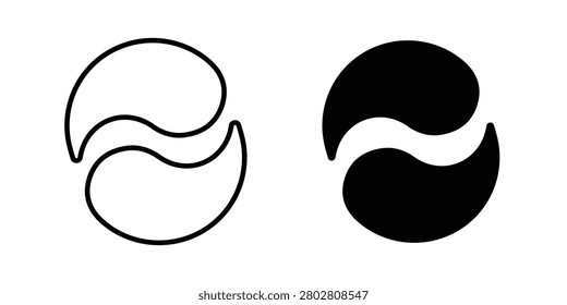 Under the eye patches icon Outline flat Icon.