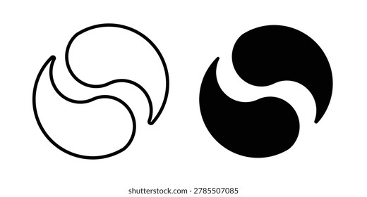 Under the eye patches icon symbol collection, Stroke and flat icons