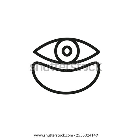 Under the eye patches icon Symbol mark in Outline style