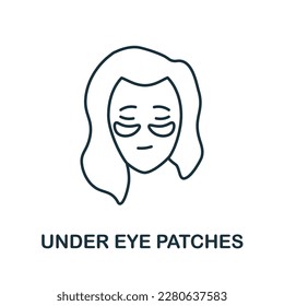 Under Eye Patches line icon. Simple element from skin care collection. Creative Under Eye Patches outline icon for web design, templates, infographics and more