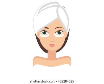 under eyes mask vector