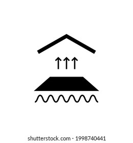 Under floor Heating system icon. Clipart image isolated on white background