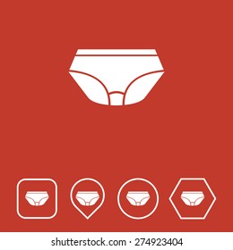 Under Garments Icon on Flat UI Colors with Different Shapes. Eps-10.