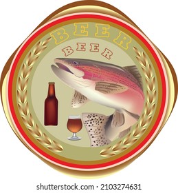 under glass of beer with image