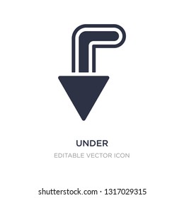under icon on white background. Simple element illustration from Signs concept. under icon symbol design.