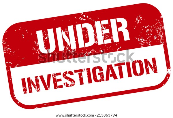 Under Investigation Stamp Stock Vector (Royalty Free) 213863794